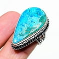 thumbnail image 2 of Natural Tibetan Turquoise Gemstone 925 Sterling Silver Gift Ring Size 7, 2 of 2