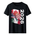 thumbnail image 3 of 2026 Soccer Cup Shirts For Women Crewneck Football Sports Jerseys Tops Summer USA Canada Mexico Flag Graphic Tee, 3 of 6