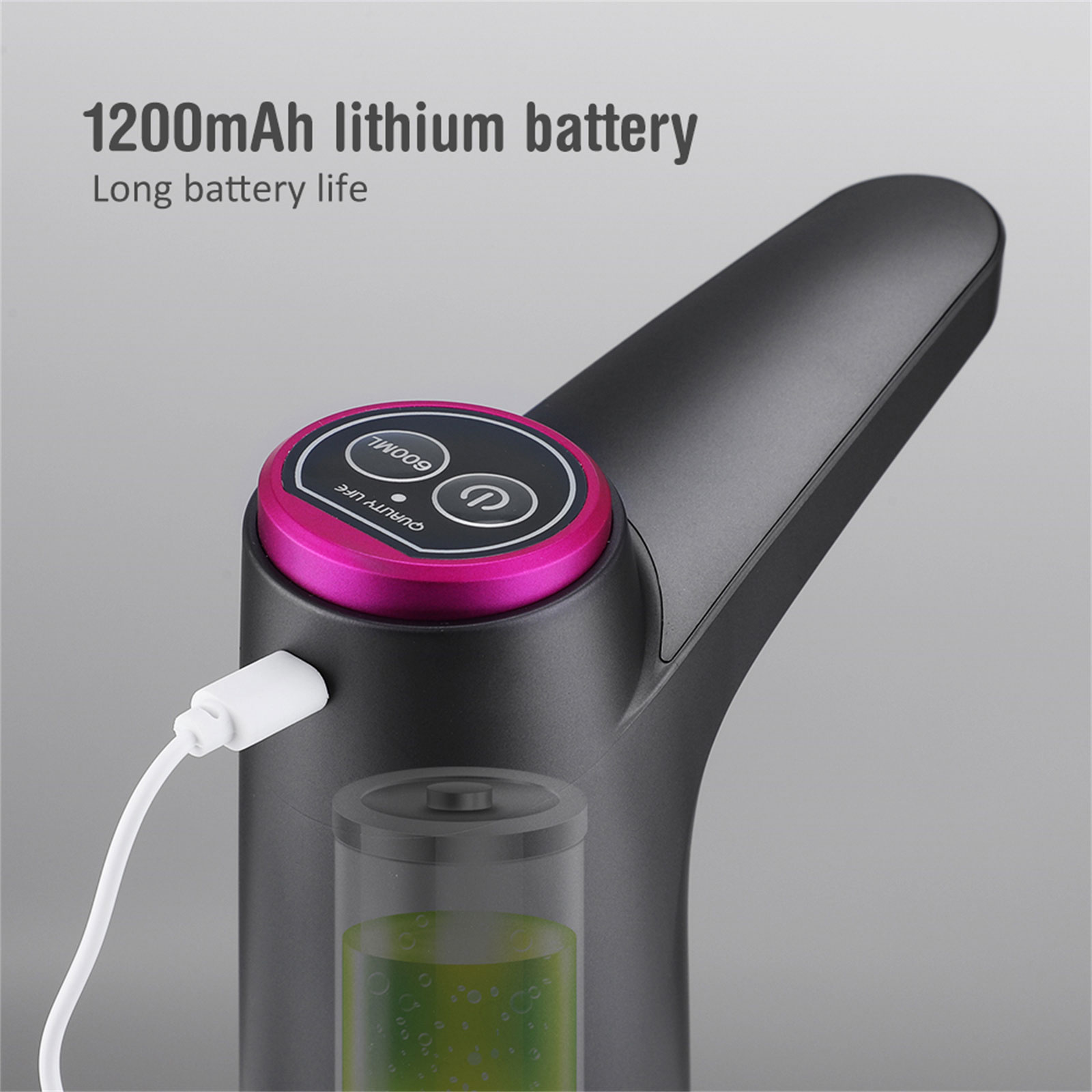 Intelligent Desktop Kitchen Outdoor Quantitative Electric Water Dispenser USB Rechargeable Button Control Wine Extractor