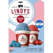 Lindy's Homemade Blue Raspberry/Cherry Combo Italian Ice 6 fl oz, Cups, 6 Ct