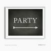 Party Vintage Chalkboard Wedding Directional Signs, Double-Sided