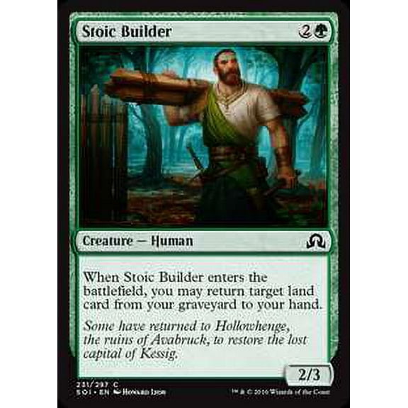 MtG Shadows Over Innistrad Common Stoic Builder (Foil) #231