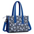thumbnail image 2 of Teacher Tote Bag,Pioneer Flower Floral Print Pattern Teacher Utility Tote Bag,Large Work Tote Bags for Women with Multiple Pockets,Top Zipper Closure,13.8x10.6x6.7 Inch, 2 of 5