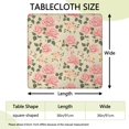 thumbnail image 2 of Pioneer Flower Floral Print Pattern Square Fitted Tablecloth with Elastic Edge,Square Table Cover,Washable Elastic Table Cover for Home Kitchen Party Decor 36"x36", 2 of 6