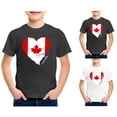 thumbnail image 2 of Chandail Canada Filles Feuille d'Érable Canadienne Graphique Col Rond Manches Courtes T-Shirt Enfants Fête de l'Indépendance Canadienne T-Shirt Graphique Hauts Filles Fête du Canada T-Shirt Graphique, 2 of 4