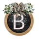 thumbnail image 2 of Corona de puerta principal Hmsavn con apellidos, ideal para todo el año, placas decorativas colgantes, corona única con apellidos, colgador de puerta para todas las estaciones, decoración para el, 2 of 4