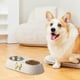 thumbnail image 5 of Comederos dobles de acero inoxidable para perros y gatos | Soporte decorativo con lazo y alfombrillas antideslizantes | Juego de comedero para mascotas pequeñas y medianas, 5 of 7