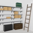 thumbnail image 2 of Kaboon 27 inch Long 10 inch Deep Floating Shelves for Wall Set of 2, Large Open Shelves Wall Mounted, Space Saving Home and Commercial Use, Grey, 2 of 9