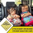 thumbnail image 6 of BIBABLYKE 2pcs Baby on Boards Car Stickers Reflective Night Visibility Vehicle Sticker Waterproof Vehicle Decal for Child Safety, 6 of 7
