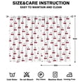 thumbnail image 2 of Nursery Curtains Boys Girls Kids Red Fruit Cherry Print Pattern Window Drapes for Living Bedroom Playroom Room Decor Rod Pocket 42x63Inch 2 Panels, 2 of 2