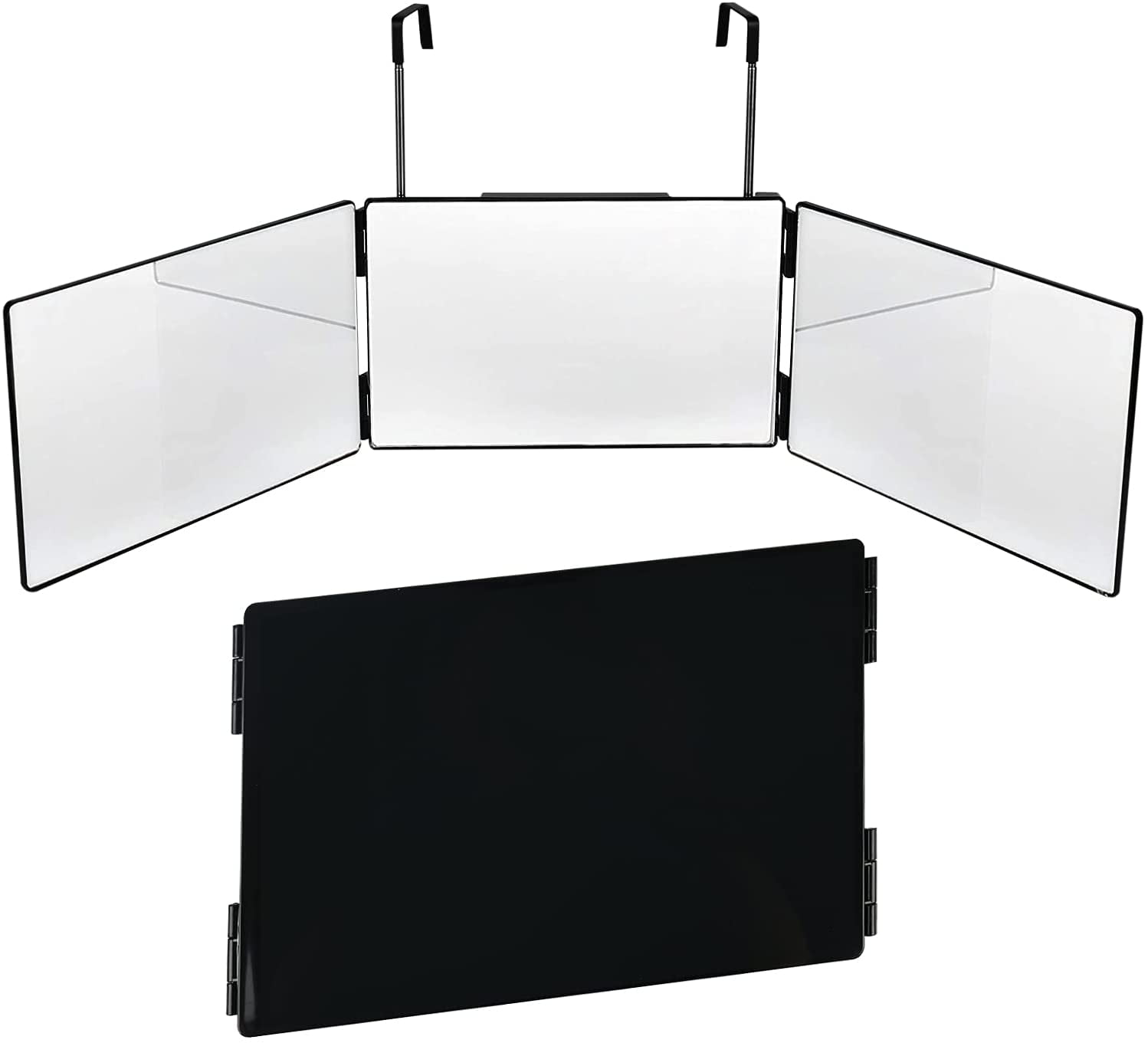 3 Way Mirror, Trifold Mirror TriFold Makeup Mirror DIY Haircut Tool to Self Cut, Trim, or Shave