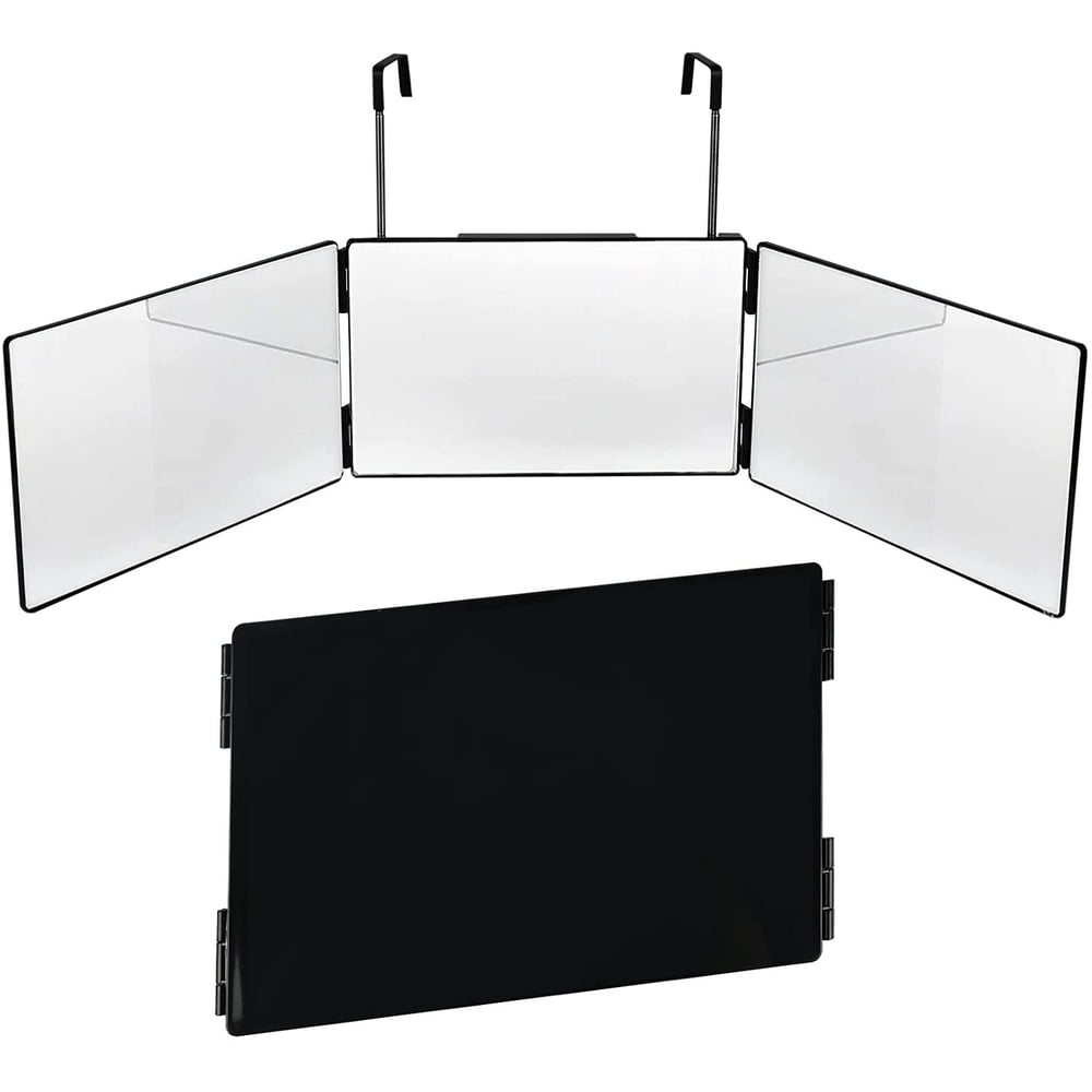 3 Way Mirror, Trifold Mirror TriFold Makeup Mirror DIY Haircut Tool to