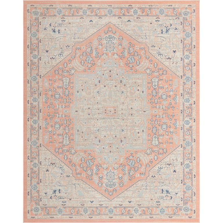 Unique Loom Uptown 9x12 Pink Large Area Rug