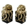 thumbnail image 6 of Ebros Contemporary Gold Color Octopus Bookends Statue Set With Black Base, 6 of 9