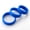 Blue, variant on LeLuv Flat Band-Style Smooth Silicone Cock Ring | 38mm/43mm/48mm Red (3 Pack )