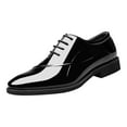 thumbnail image 2 of Tawop Dress Shoes for Men Casual Dress Shoes Business Lace Up Wedding Shoes Oxfords Black Size:7, 2 of 9