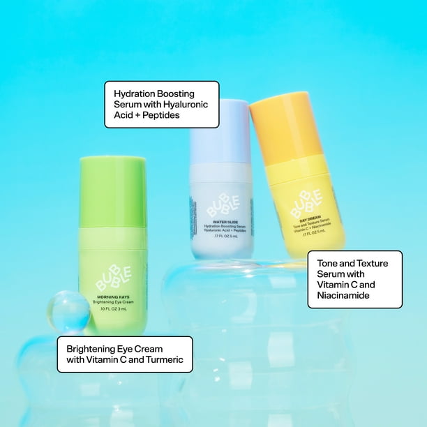 Bubble Skincare The Jet Set Trio Mini Serums Kit, for All Skin