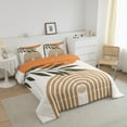 thumbnail image 3 of Erosebridal Minimalst Bedding ToddlerComforter Set, Modern Geometric Down Comforter, Spiral Circle Decor, 2 Pieces, 3 of 8