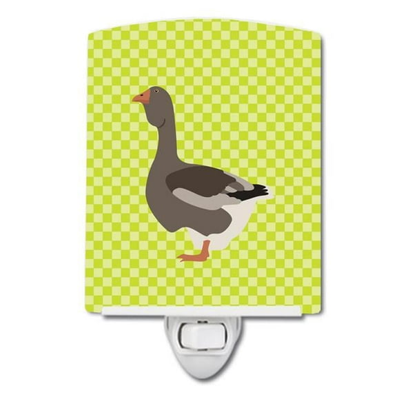 Caroline's Treasures BB7723CNL Toulouse Goose Green Ceramic Night Light, 6x4x3", multicolor