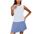 thumbnail image 1 of Sexy Vestido Casual para las Mujeres Raya Impresión Color Bloqueo Cuello Redondo Falda Corta, Vestido de Bolsillo de Moda para Uso Diario Y de Fiesta, 1 of 8