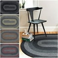 thumbnail image 2 of Colonial Mills Hipster Braided Textured Oval Rug Rusted Ash 8' x 11' Oval 8' x 10' Orange, Grey, 2 of 5