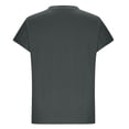 thumbnail image 6 of Horkkom Short Sleeve Shirts for Women V Neck Solid Color T Shirts Summer Loose Casual Tops XXL, 6 of 8