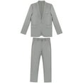 thumbnail image 4 of Zaldita Men's 2 Piece Slim Fit Suit One Button Blazer Jacket and Pants Sets Wedding Party Outfits Gray XXL, 4 of 6