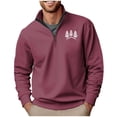 thumbnail image 1 of Blusa y camisa de manga larga con cuello alto para hombre, sudadera con capucha estampada, jersey deportivo con media cremallera, blusa de manga larga con cuello alto para hombre, blusa de poliéster, 1 of 4