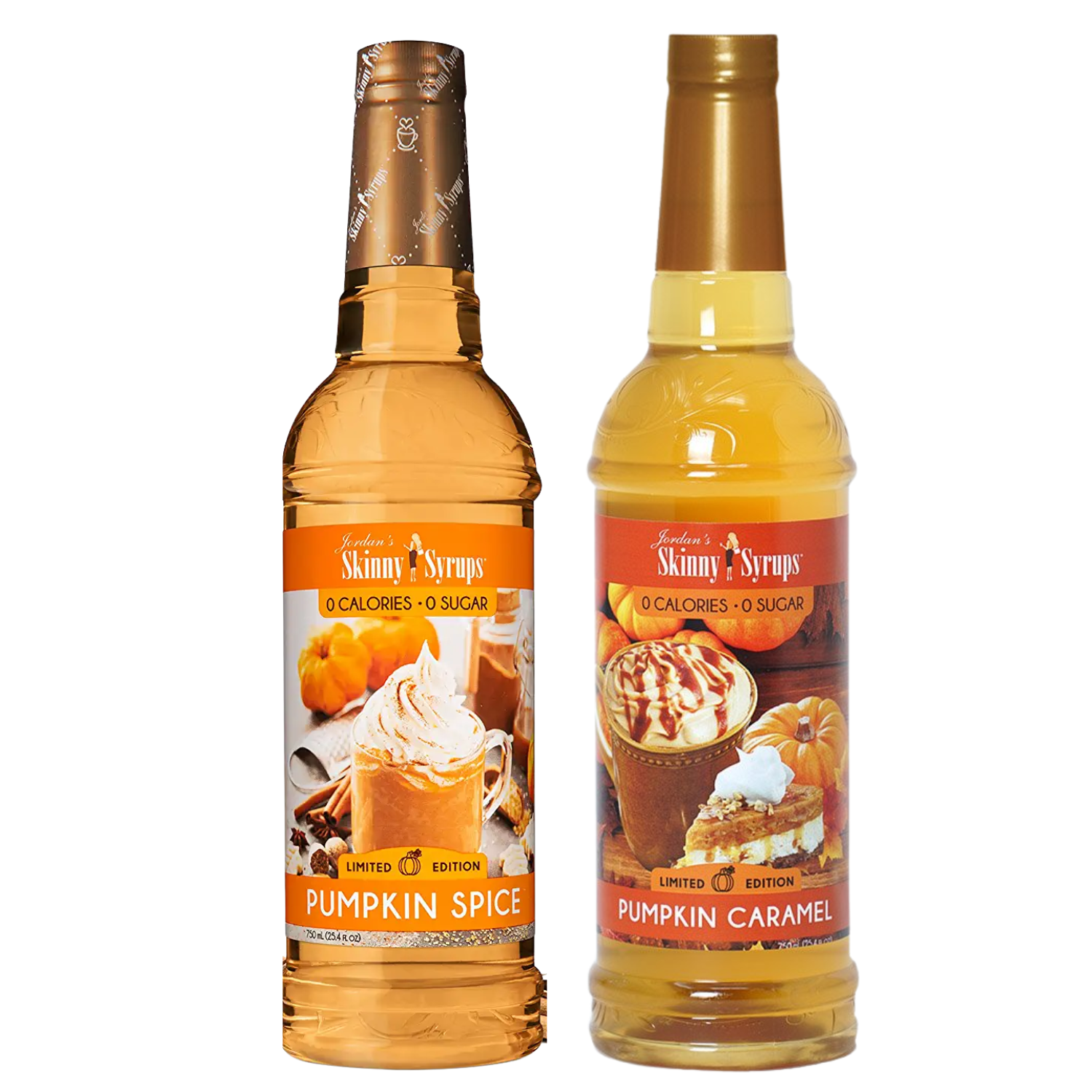Jordan's Skinny Mixes, Pumpkin Spice & Pumpkin Caramel Flavor Made with