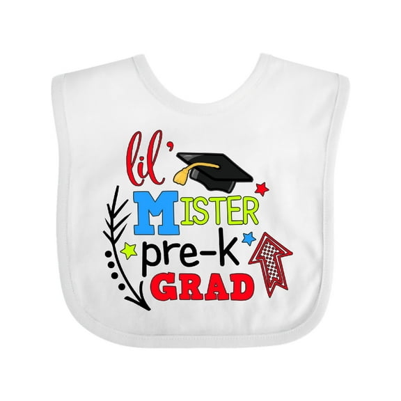 Inktastic Lil Mister Pre-K Grad with Arrows Boys Baby Bib