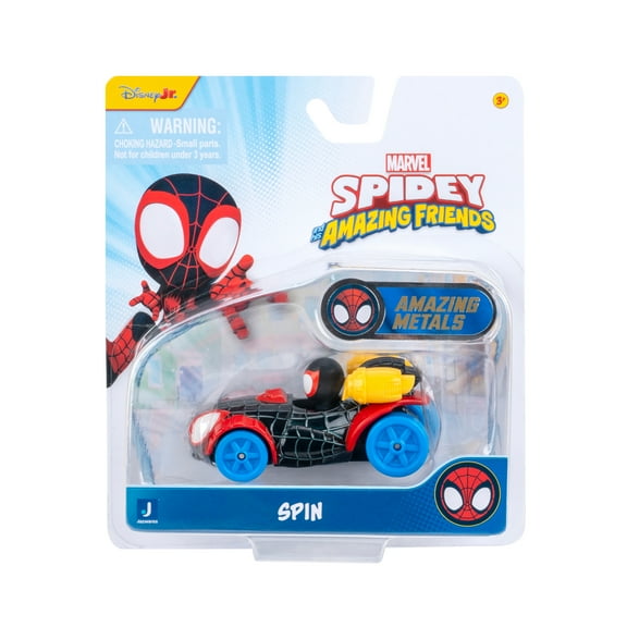 MARVEL Spidey and His Amazing Friends Amazing Metals Spidey - 3-inch Die-Cast Vehicle with Built-In-Character