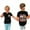 Black, variant on Odeerbi Kids Boys Girls Summer Cartoon Print Shirt Toddler Baby Comfortable Solid Color Top Print Short Sleeve Cotton T-shirt White 7-8 Years