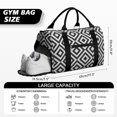 thumbnail image 5 of Boho Womens Gym Tote Duffle Bag with Wet Pocket & Shoe Compartment, Checkered Travel Duffel Bag Overnight Weekender Hospital Tote Mens Workout Carry on Bag with Luggage Sleeve, 5 of 6