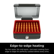 Ninja Sizzle 6-Serving Electric Indoor Grill & Griddle, Interchangeable Plates, Low Smoke, GR101, Grey/Stainless Steel