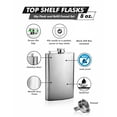 Top Shelf Flasks Stainless Steel Flask & Funnel Set, 8 oz