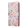 thumbnail image 3 of SaniMore for iPhone 14 6.1" 2022 PU Leather Case with Luxury Flower for Girls Women Stand Feature Card/Cash Slots Detachable Wrist Strap Magnetic Clasp All-inclusive Case For iPhone 14, Rose, 3 of 10
