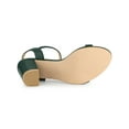 thumbnail image 5 of BLISSFUL STEP Women's Slingback Block High Heels Sandals Green 6.5, 5 of 8