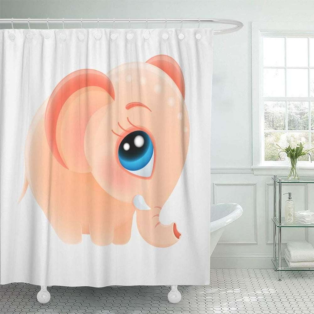 CYNLON Blue Baby of Cartoon Sweet Peach Elephant Mascot