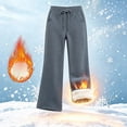 thumbnail image 4 of Auralook Women's Fleece Lined Yoga Pants with Pockets Soft High Waist Flare Leggings Winter Warm Pants, 4 of 7