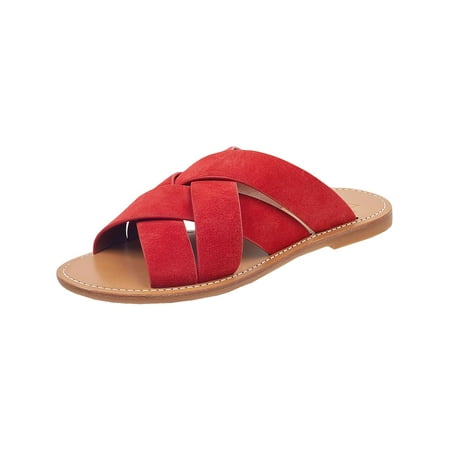

Marc Fisher Womens Raida Suede Slip on Slide Sandals