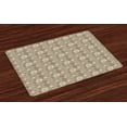 thumbnail image 1 of Ambesonne Abstract Place Mats Set of 4, Circles and Lines, Standard Size, Sage Green Brown Blush, 1 of 4