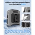 thumbnail image 2 of 2026 Portable Rechargeable Waist Fan, 5-Speed 6000RPM Strong Airflow with Flashlight, Hands-Free Wearable Belt & Neck Fan, Up to 20H Runtime for Camping, Outdoor Work, Jobsite, Hiking Travel - Gray, 2 of 8