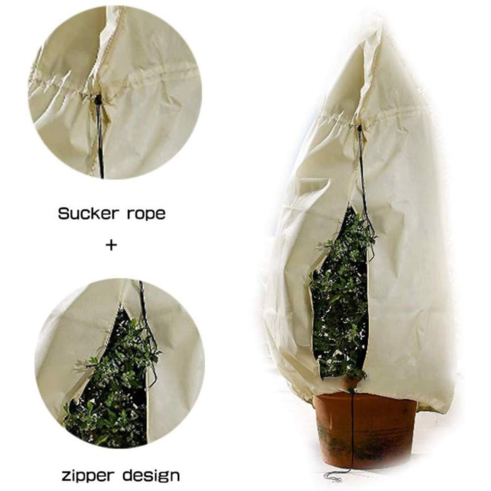 Houkiper Winter Plant Protective Cover Bush Bag for Frost Protection Yard Garden Tree Shrub Plants