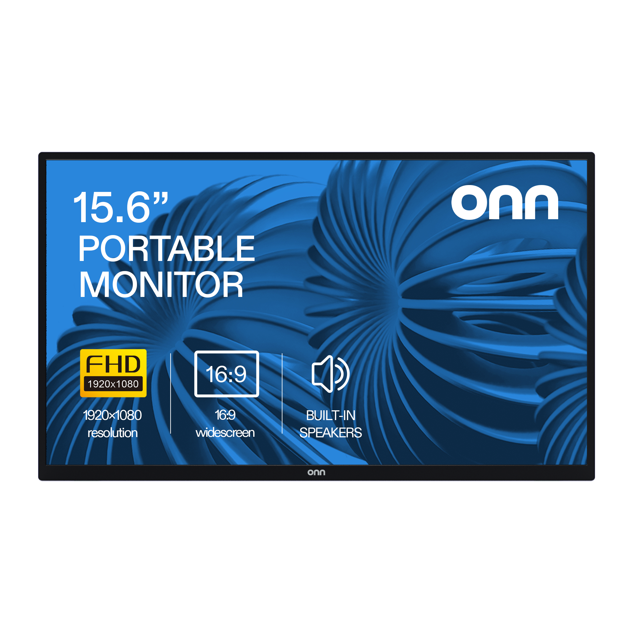 onn 15.6" Portable LCD Monitor, 1920x1080 FHD
