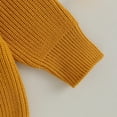 thumbnail image 5 of Okbabeha Toddler Baby Girl Chunky Sweater Romper Onesie Knit Big/Lil Sis Embroidered Sweatshirt Sister Matching Outfit, 5 of 7