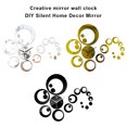 thumbnail image 3 of Toystoory 1 pieza 3D círculos modernos espejo reloj de pared relojes pegatinas de pared espejo reloj de pared extraíble arte calcomanía Decoración del hogar, 3 of 6