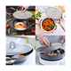 thumbnail image 4 of Pantalla antisalpicaduras de 3 piezas para cocinar: protector contra salpicaduras de grasa de acero inoxidable para sartén, sin suciedad de aceite de cocina, 4 of 8