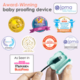thumbnail image 5 of Baby Proofing USB Charger Safety Covers | Child-Resistant Electrical Cord Cover Safety | Award-Winning, Geddy’s Mom Watch Your Mouth | Dusty Aqua 6 Pack, 5 of 6