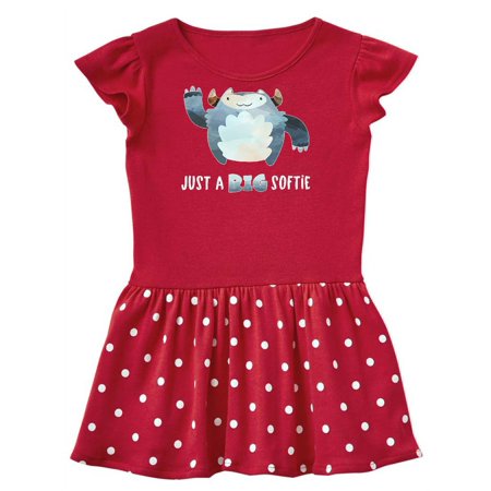 

Inktastic Just a Big Softie Cute Winter Yeti Gift Toddler Girl Dress