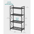 thumbnail image 3 of - Metal Storage Rack Shelving Unit with X Side Frames Dense Mesh . es for Entryway Kitchen Living Room Bathroom Industrial Style Ink UBSCB, 3 of 8